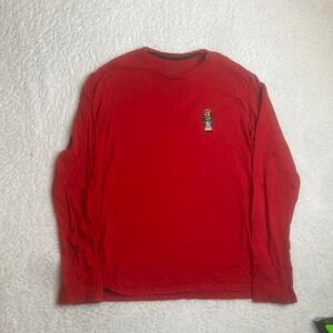 Polo bear men's red long sleeve Ralph Lauren shirt casual M